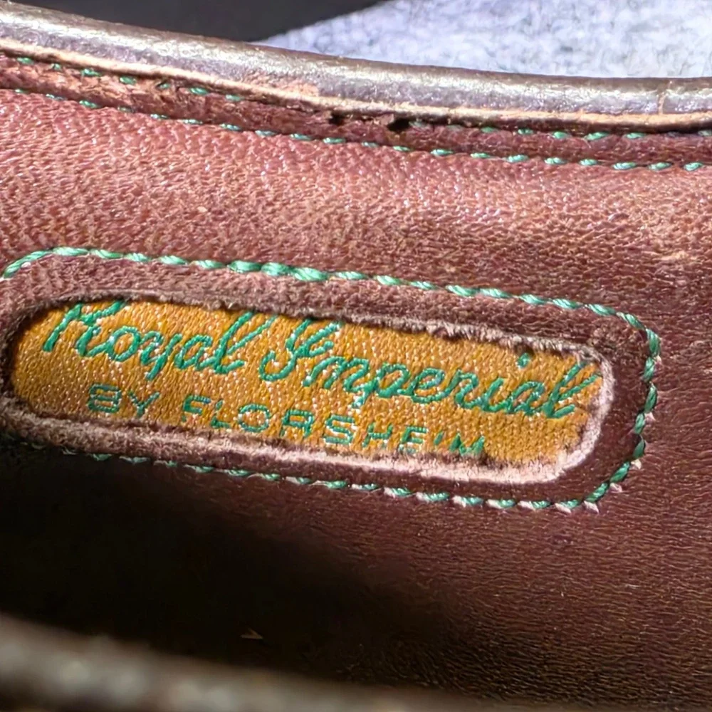 Florsheim Mens Royal Imperial 97625 Wingtip Leather Brown 13 3E Vintage Brogue